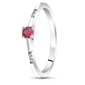 Серебряное кольцо с гранатом Бусинка К2125Г 18р.