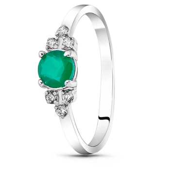 Серебряное кольцо с агатом Джерси СК2257АГ 16р.