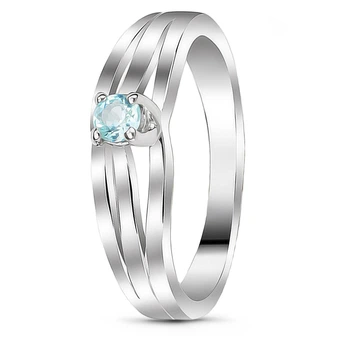 Серебряное кольцо с топазом Фанатик К2140Т 18.5р.