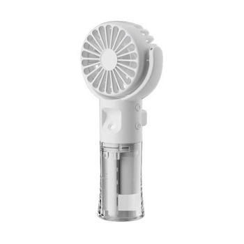 Вентилятор ручний акумуляторний Mini Spray Fan F4 із розпилювачем води Білий