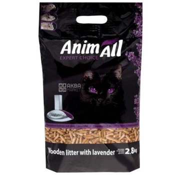 Гігієнічний деревний наповнювач Animall з ароматом лаванди 2.8 кг