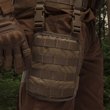 Платформа на стегно Ukrarmor (S/M). Cordura 500D. Кріплення Molle. Койот