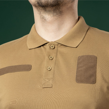 Тактическая футболка-поло Ukrarmor Polo Reflex. Cotton. Цвет Койот (300990/L)