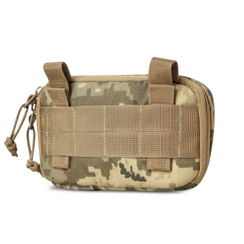 Нагрудный админ подсумок. Ukrarmor Cordura 500D. Крепление Molle. Пиксель (мм-14) 18 × 10 × 3 см