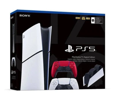 Игровая консоль Sony PlayStation 5 Slim Digital Edition + DualSense (Volcanic Red) + Charging Station