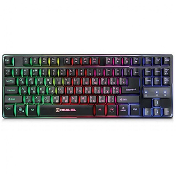 Клавіатура REAL-EL 8710 Gaming TKL Backlit, [11687]