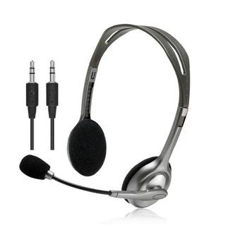 Наушники Logitech H110 Stereo Headset with 2*3pin jacks (981-000271)[3238]
