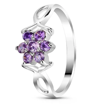 Серебряное кольцо с фиолетовым фианитом ФК252ЦАМ ФК252ЦАМ 18р.