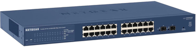 Przełącznik Netgear ProSafe 24x 1GB Ethernet, 2x 1GB SFP Managed (GS724TP-300EUS)