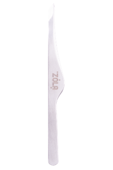 Пинцет скошенный профессиональный для бровей Zola silver