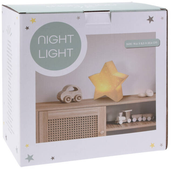 Lampka nocna dla dzieci Home & Styling Collection Star na baterie (5902973440164)