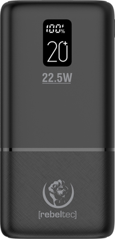 Powerbank Rebeltec P20 LCDPD 20000 mAh Black (RBLAKT00022)