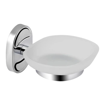 Мыльница Qtap Oreo LDORE0201CRM22083 металл матовое стекло белый (SD00028180)