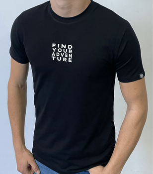 Мужская футболка с надписью FIND - HECTOR - 40296 - L - Черный