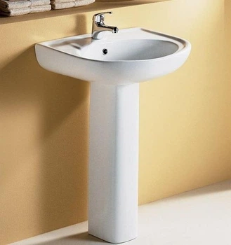 Комплект умывальник с ножкой RAK Ceramics Cynthia Wash Basin (57 см) Белый