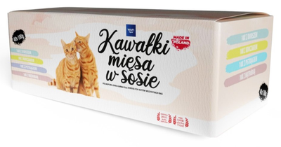 Opakowanie mokrej karmy dla kota Wafi Mix smaków 100 g x 40 szt (5905342251750)