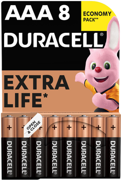 Щелочные батарейки Duracell AAA (LR03) MN2400 8 шт (5000394203358)