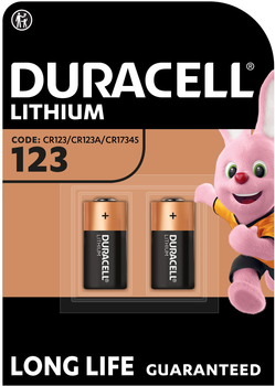 Литиевые батарейки Duracell Ultra High Power 123 3 В CR123 / CR123A / CR17345 2 шт (5000394020320)