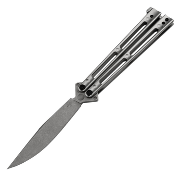 Ніж метелик, балісон Boker Plus Papillon (довжина 259 мм, лезо 116 мм), сірий