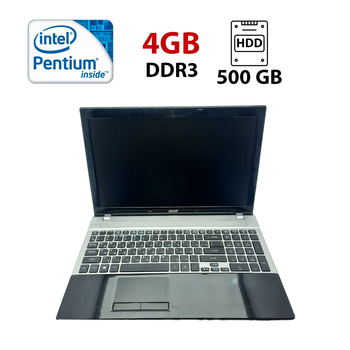 Ноутбук Б-класс Acer Aspire V3-531 / 15.6" (1366x768) TN / Intel Pentium B960 (2 ядра по 2.2 GHz) / 4 GB DDR3 / 500 GB HDD / Intel HD Graphics / WebCam б/у