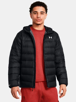 Пуховик зимний короткий мужской Under Armour Legend Down Hooded Jacket 1385837-001 M Черный (196886535856)