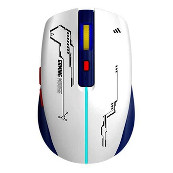 Ігрова комп'ютерна миша MARVO M796W |2.4G/BT5.1, 1000-3200dpi| бездротове RGB підсвічування white-blue