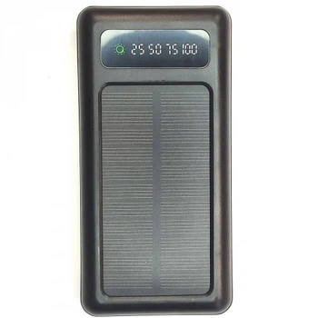 Power Bank UKC 8285 10000mAh з Сонячною Панеллю та Кабелем 4-в-1 Чорний