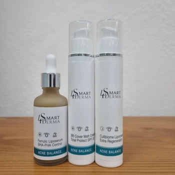 Smart4derma Acne Balance бб крем+ ночной крем+ сыворотка