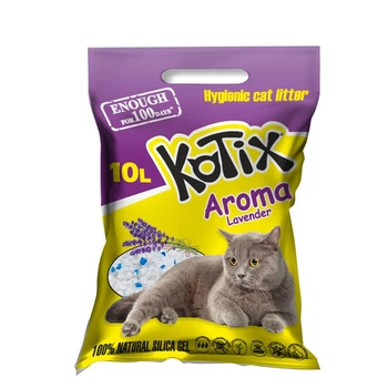Наполнитель для кошачьего туалета cиликагелевый Kotix Лаванда 10 л