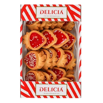 Печиво Delicia Желейна ягідка здобне 300 г (4823102510910)