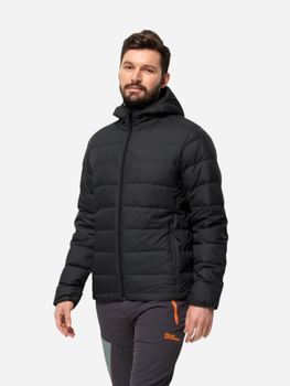 Пуховик зимовий короткий чоловічий Jack Wolfskin Ather Down Hoody M 1207671_6000 2XL Чорний (4064993897371)