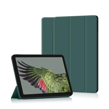 Чехол-книга для Google Pixel Tablet (10.95") из искусственной кожи, складная трехмерная подставка (Тёмно-зелёный)