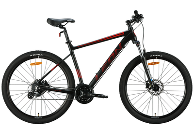 Велосипед алюміній 27.5" Leon XC 80 AM Hydraulic lock out HDD рама-20" чорний з червоним (матовий) 2024