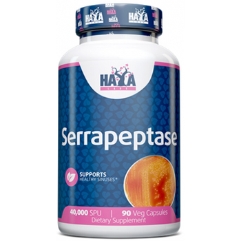 Серрапептаза Haya Labs Serrapeptase 40000 SPU, 90 вегакапсул для поддержания дыхательных путей