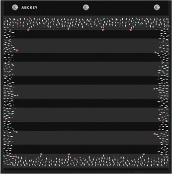 7-карманная диаграмма для занятий в классе и дома Amazon x0036k45tj 35,28 x 26,19 x 2,9 см черный