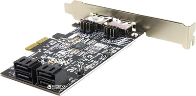 Контроллер STLab RAID eSATAIII/SATAIII 6.0Gbps 4 канала (2 внеш.+4 внутр.) PCI-E (A-520)