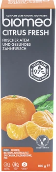 Зубна паста BioMed Citrus Fresh Антибактеріальна для свіжості дихання і зміцнення емалі 100 г (3800023406837)