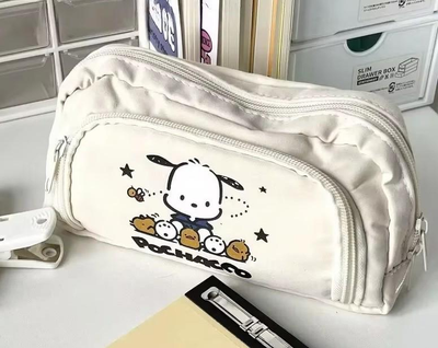 Пенал Pochacco шкільний студентський Traveler на 2 відділення для ручок, олівців, приладдя