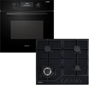 Духова шафа електрична INTERLINE OEG 543 ECC BA + Варильна поверхня газова INTERLINE SGV 664 FGT BA (комплект)