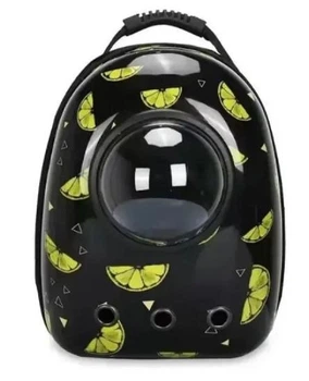 Космический рюкзак-переноска CosmoPet для животных с иллюминатором сумка для переноски собак и кошек, черный с принтом