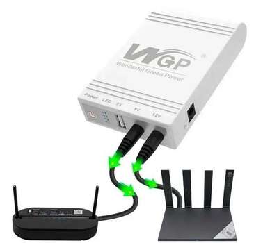 ДБЖ для роутерів WGP Mini UPS роутера 10400mAh 38.48Wh USB 5V/9V/12V