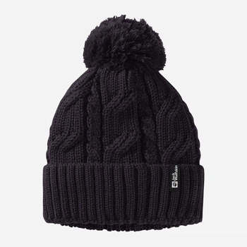 Шапка Jack Wolfskin Pompom Beanie 1905092-I0081 One Size Темно-фиолетовая (4064886154154)