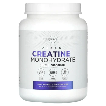 Креатин TypeZero, Clean, Creatine Monohydrate, Unflavored, 5,000 mg, 35 oz (1 kg) (11964895)