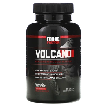 Формула с оксидом азота Force Factor, Volcano, Explosive Nitric Oxide Booster, 120 Capsules (11318224)