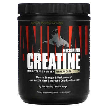 Креатин Animal, Micronized Creatine, Monohydrate Powder, Unflavored, 10.58 oz (300 g) (11964861)