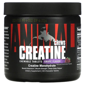 Креатин Animal, Creatine, Performance Chews, Grape, 120 Chewable Tablets (11964869)