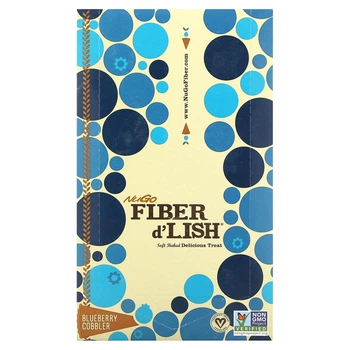 Поживні батончики NuGo Nutrition, Fiber d'Lish, Blueberry Cobbler, 16 Bars 1.6 oz (45 g) Each (11982379)