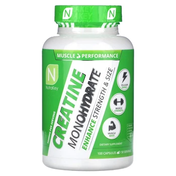 Креатин Nutrakey, Creatine Monohydrate, 1,500 mg, 100 Capsules (750 mg per Capsule) (11964947)