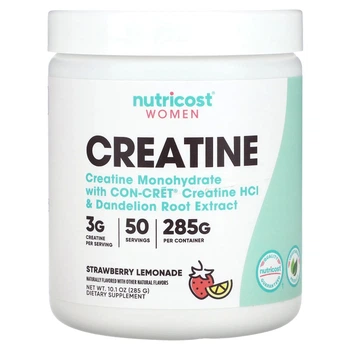 Креатин Nutricost, Women, Creatine, Strawberry Lemonade, 10.1 oz (285 g) (11964893)