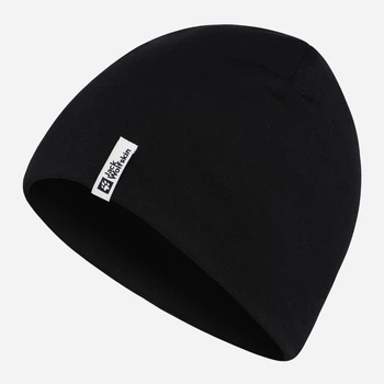 Шапка Jack Wolfskin Merino Beanie A60110-6000 One Size Черная (4064886154864)